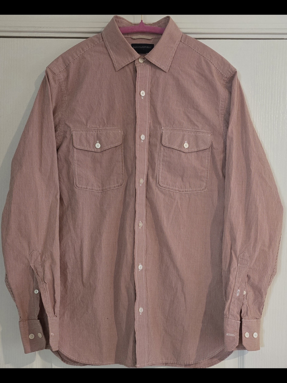 Banana Republic Dusty Rose Long-Sleeve Button-Down Shirt